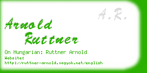 arnold ruttner business card